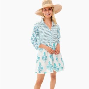 Ro’s Garden Turquoise Deauville Short Dress